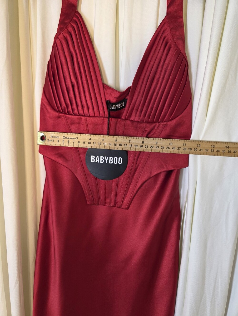 Vestido largo Shae - Rojo babyboo NWT $135 - Picture 13 of 14